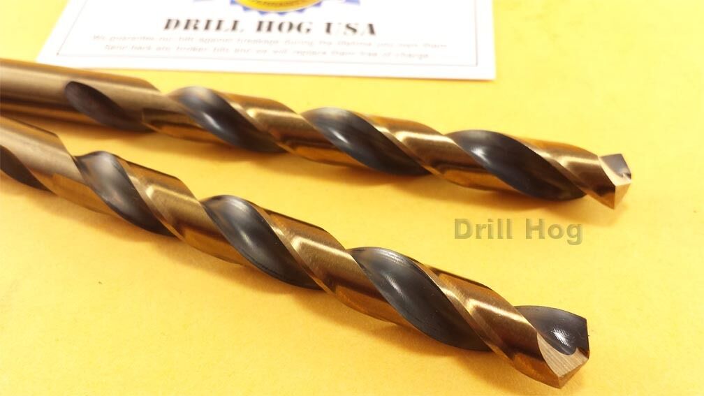 Drill Hog USA 1/2 Inch Drill Bit – HI-Molybdenum M7 HSS, Heavy Duty With Lifetime Warranty