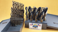Drill Hog® Super Premium 37 Pc Cobalt M42 Jumbo Drill Bits Deal 1/16" - 1" Lifetime Warranty