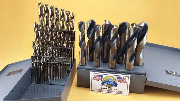 Drill Hog® Super Premium 37 Pc Cobalt M42 Drill Bit Set Deal 1/16" - 1" Lifetime Warranty