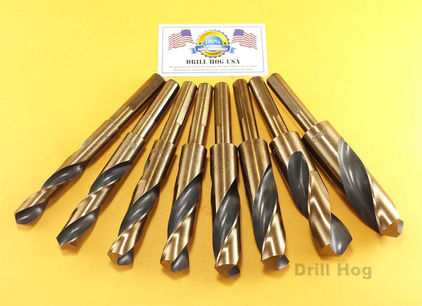 8 Pc Super Premium Silver & Deming Drill Bit Set 9/16" to 1" M7 New Years Deal!