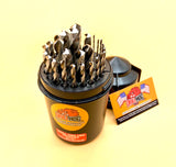 Drill Hog® 29 Pc Drill Bit Set Niobium 1/16"-1/2" Lifetime Warranty