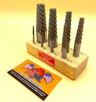 Drill Hog® 8 Pc Spiral Easy Out Set Screw Extractor Lifetime Warranty