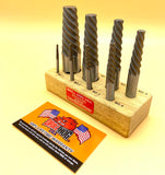 Drill Hog® 8 Pc Spiral Easy Out Set Screw Extractor Lifetime Warranty