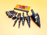 Drill Hog® Super Premium Cobalt M42 Quad Flute Step Drill Bit Set