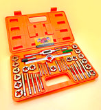 Drill Hog® 40 Pc Tap & Die Set SAE Tap Rethreading Titanium Lifetime Warranty