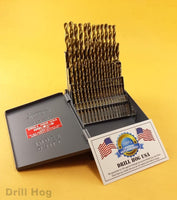 Drill Hog USA 60 Pc NUMBER Drill Bit Set Wire Gauge Titanium Lifetime Warranty