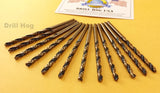 DrillHog USA 1/8" Drill Bits 1/8" HI-Molybdenum M7 HSS Lifetime Warranty 12 PACK