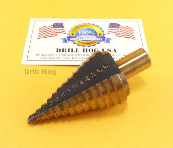6-35mm Metric Drill Bit Step Bit UNIBIT Step Drill M7 Dril Hog Lifetime Warranty