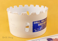 2-1/4" Carbide Grit Hole Saw 2-1/4" Holesaw Edge Lifetime Warranty DrillHog USA