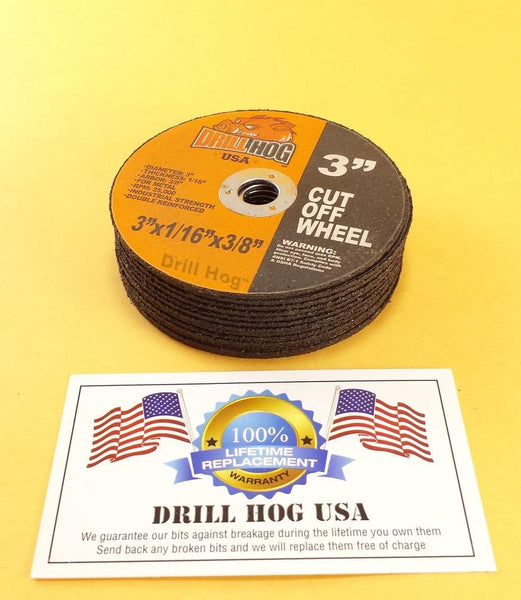 Drill Hog USA 3" Cut Off Wheels 3" Cutting Disc Blade 3 Air Cut Off Tool 50 Pcs