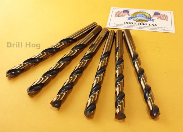 3/8" Drill Bit HI-Molybdenum Lifetime Warranty 6 Pack Drill Hog®