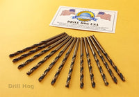 Drill Hog USA 7/32" Drill Bit 7/32 Molybdenum M7 Lifetime Warranty 12 Pack