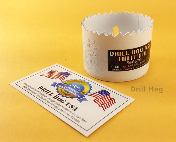 DrillHog 2-1/4" Bi-Metal Hole Saw 2-1/4 Cutter HI-Moly-M7 Lifetime Warranty USA