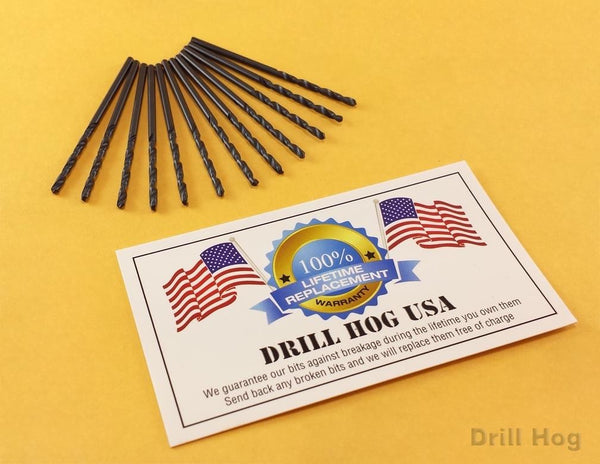 Drill Hog USA #18 Drill Bit #18 Number Bit MOLY M7 Lifetime Warranty 12 Pack