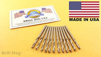 1/8" Stubby Cobalt M42 Drill Bits Stub Drill Length Machine Screw 10 Pcs Drill Hog®