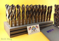 62 Pc Silver & Deming Drill Bit Set 1/16" to 1" Drill Hog USA Lifetime Warranty