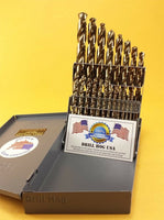 21 Pc Cobalt Drill Bit Set Twist M42 Lifetime Warranty Drill Hog®