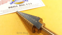 Drill Hog 3/16"-7/8" Step Drill Bit Reamer UNIBIT Step Bit M7 Lifetime Warranty