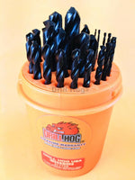29 Pc Drill Bit Set 1/16" to 1/2" Super Pig Steel+ Lifetime Warranty Drill Hog®