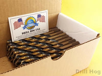 Drill Hog USA 1/4 Drill Bit 1/4 Bit Molybdenum M7 HSS Lifetime Warranty 100 Pack