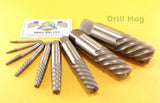 9 Pc Jumbo Spiral Easy Out Set Round Screw Extractor Drill hog Lifetime Warranty
