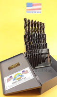 Drill Hog USA 29 Pc Drill Bit Set Pig Steel M60 1/16"-1/2" Lifetime Warranty