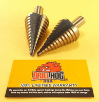 Metric Step Bit 6-35 MM Step Drill UNIBIT M7 Drill Hog 2 Pack Lifetime Warranty