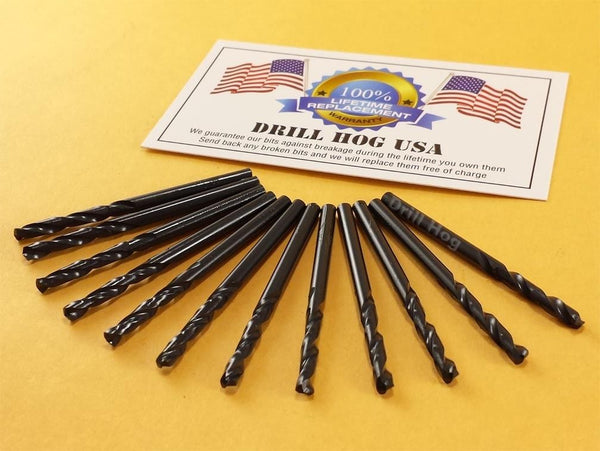 11/64 Stubby Bit Machine Screw Stub Length Drill Hog USA Lifetime Warranty 12 Pc