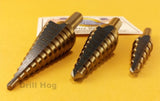 3 Pc Step Drill Bit Set REAMER Step Bit Set UNIBIT Lifetime Warranty Drill Hog