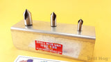 3 Pc Countersink Set 1/4, 3/8, 1/2 Reamer 3 Flute Cobalt 82° Stand Drill Hog USA