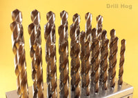 26 Pc Letter Drill Bit Set A-Z Bits NIOBIUM Lifetime Warranty DrillHog USA MADE