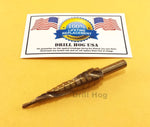 Drill Hog 1/8-1/2" Step Drill Bit Spiral Flute Cobalt UNIBIT Lifetime Warranty