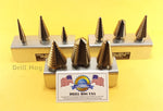 9 Pc Step Drill Bit Set Molybdenum Step Bit UNIBIT Moly Drill Hog Lifetime Warranty