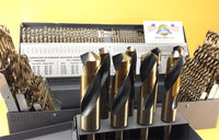 Drill Hog USA 123 Pc Drill Bit Set Letter Number COBALT M42 Lifetime Warranty