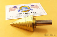 1/4", 7/8", 1-1/8" Step Drill Reamer UNIBIT Titanium Lifetime Warranty Drill Hog