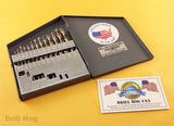 Drill Hog® 13 Pc Niobium Drill Bit Set HSS 1/16-1/4 Lifetime Warranty