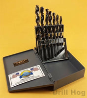 15 Pc Molybdenum M7 Drill Bit Set HI-MOLY Drills M-7 Bits Lifetime Warranty