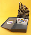 21 Pc Cobalt Drill Bit Set Twist M42 Lifetime Warranty Drill Hog®