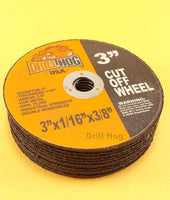 Drill Hog USA 3" Cut Off Wheels 3" Cutting Disc Blade 3 Air Cut Off Tool 5 Pcs