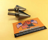 Drill Hog Step Drill Bit 1/4-1-3/8" Molybdenum M7 UNIBIT 2 Pc Lifetime Warranty