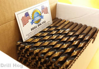Drill Hog USA 1/4 Drill Bit 1/4 Bit Molybdenum M7 HSS Lifetime Warranty 100 Pack