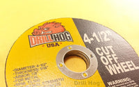 Drill Hog® 4-1/2 Cut Off Wheel 4.5" Cutoff Blade Metal Steel for Angle Grinder 50 Pcs