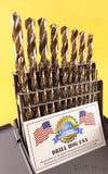 Drill Hog 21 Pc Niobium Drill Bit Set 1/16"-3/8" Nb41 Lifetime Warranty USA MADE