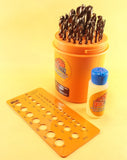 29 Pc Cobalt Drill Bit Set Super Cobalt M42+ Plus Series Drill Hog® Special