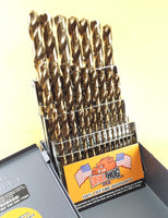 Drill Hog® 29 Pc Cobalt Drill Bit Set M42 Cobalt Twist Drills Lifetime Warranty