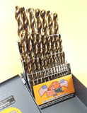 Drill Hog® 29 Pc Cobalt Drill Bit Set M42 Cobalt Twist Drills Lifetime Warranty