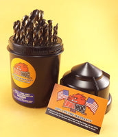 Drill Hog 29 Pc Drill Bit Set Index Molybdenum M7 Round Case Lifetime Warranty